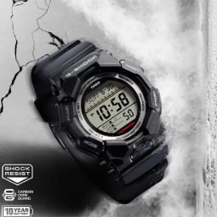 ΡΟΛΟΙ CASIO  GD-010-1ER G-SHOCK Dual Time Chronograph Black Bio-based Resin Strap