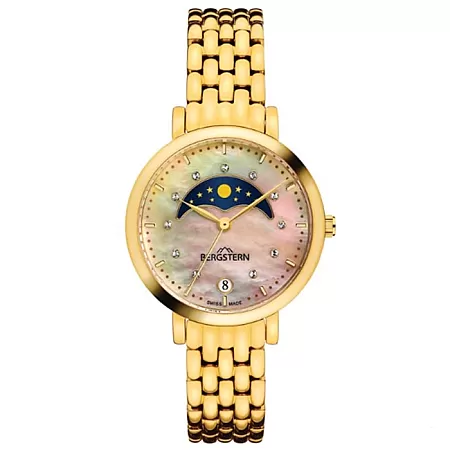 ΡΟΛΟΙ BERGSTERN  B041L199 BERGSTERN Brilliance Crystals Gold Stainless Steel Bracelet