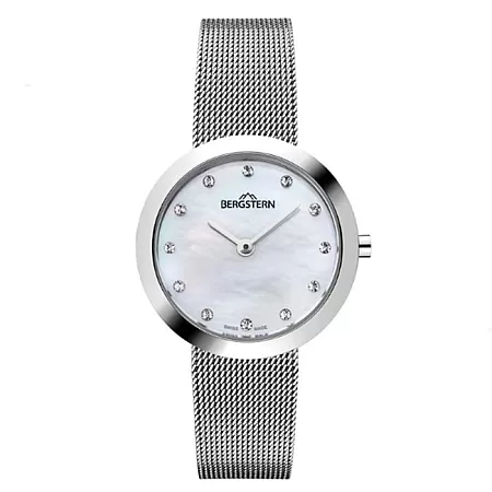 ΡΟΛΟΙ BERGSTERN  B044L206 BERGSTERN Brilliance Crystals Silver Stainless Steel Bracelet