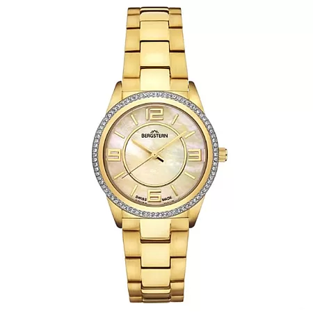 ΡΟΛΟΙ BERGSTERN  B034L171 BERGSTERN Brilliance Crystals Gold Stainless Steel Bracelet