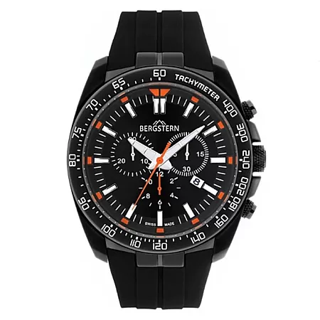 ΡΟΛΟΙ BERGSTERN  B025G122  BERGSTERN Active Chronograph Black Rubber Strap