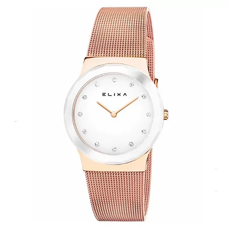 ΡΟΛΟΙ ELIXA E101-L399 ELIXA Beauty Crystals Rose Gold Stainless Steel Bracelet