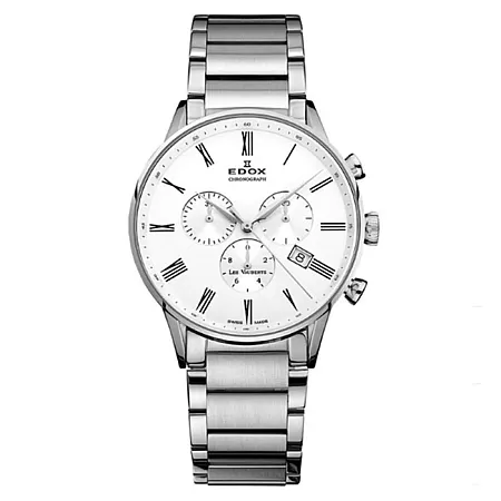 Ρολόι EDOX  10409-3A-AR EDOX Les Vauberts Chronograph Silver Stainless Steel Bracelet