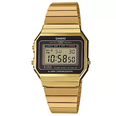 ΡΟΛΟΙ CASIO  A-700WEG-9AEF CASIO Collection Chronograph Gold Stainless Steel Bracelet