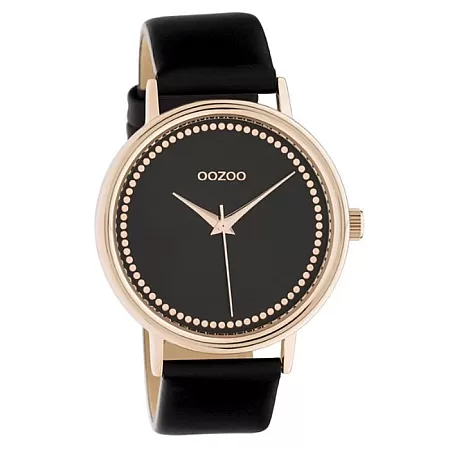 ΡΟΛΟΙ OOZOO C10429 OOZOO Timepieces Black Leather Strap