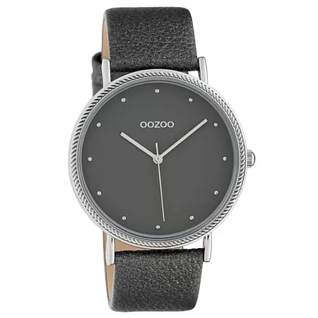 ΡΟΛΟΙ OOZOO  C10419  OOZOO Timepieces Grey Leather Strap