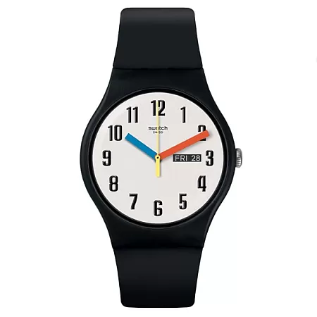 ΡΟΛΟΙ SWATCH SUOB728 SWATCH Elementary Black Silicone Strap