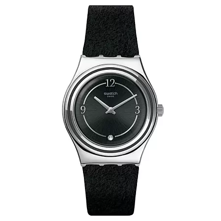 ΡΟΛΟΙ SWATCH YLS214 SWATCH Madame Night Black Leather Strap