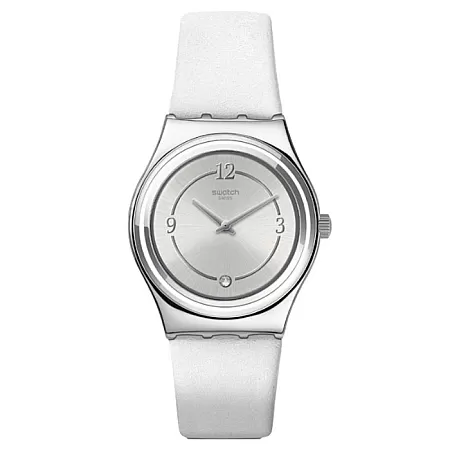 ΡΟΛΟΙ SWATCH YLS213 SWATCH Madame Blanchette White Leather Strap