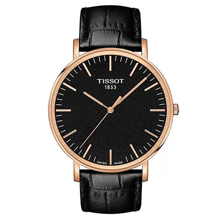 ΡΟΛΟΙ TISSOT T1096103605100 TISSOT T-Classic Everytime Black Leather Strap