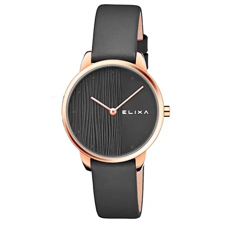 ΡΟΛΟΙ ELIXA E142-L633 ELIXA Finesse Grey Leather Strap
