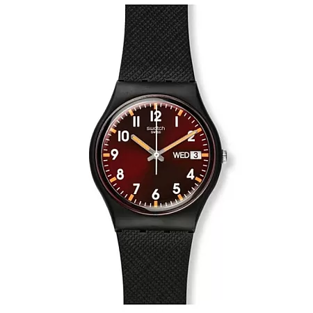 ΡΟΛΟΙ SWATCH  GB753 SWATCH Sir Red Black Rubber Strap
