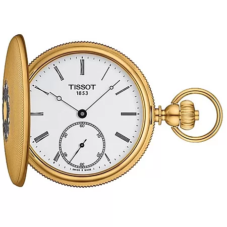 ΡΟΛΟΙ TISSOT T8674053901300 TISSOT T-Pocket Savonnettes  Mechanical Silver Stainless Steel