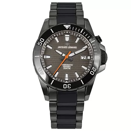 Ρολόι Jacques 1-2222A Jacques LEMANS Hybromatic Two Tone Combined Materials Bracelet Limited Edition