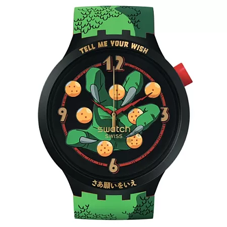 ΡΟΛΟΙ SWATCH SB01Z102 SWATCH Shenron X Swatch Green Silicone Strap