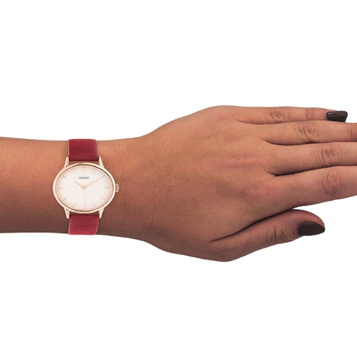 ΡΟΛΟΙ OOZOO C11053 OOZOO Timepieces Red Leather Strap