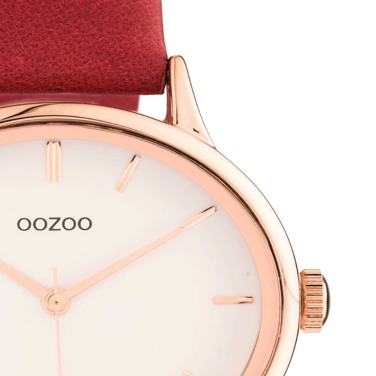ΡΟΛΟΙ OOZOO C11053 OOZOO Timepieces Red Leather Strap