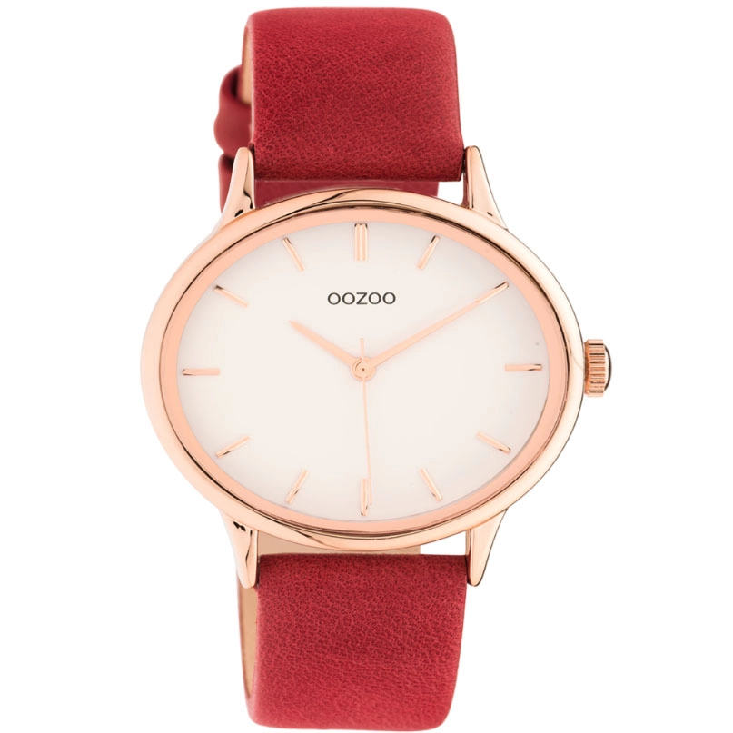 ΡΟΛΟΙ OOZOO C11053 OOZOO Timepieces Red Leather Strap
