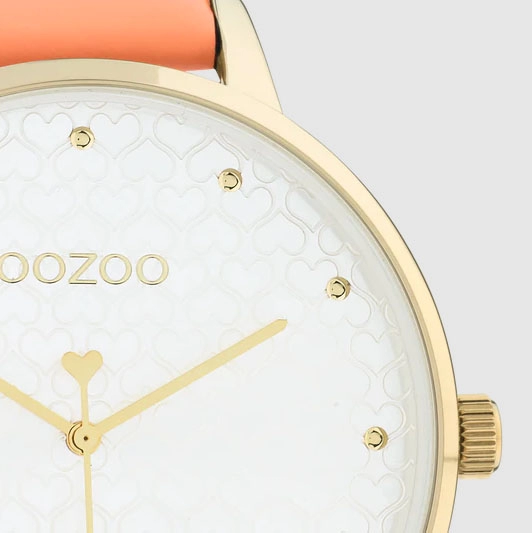 ΡΟΛΟΙ OOZOO C11036 OOZOO Timepieces Orange Leather Strap C11036