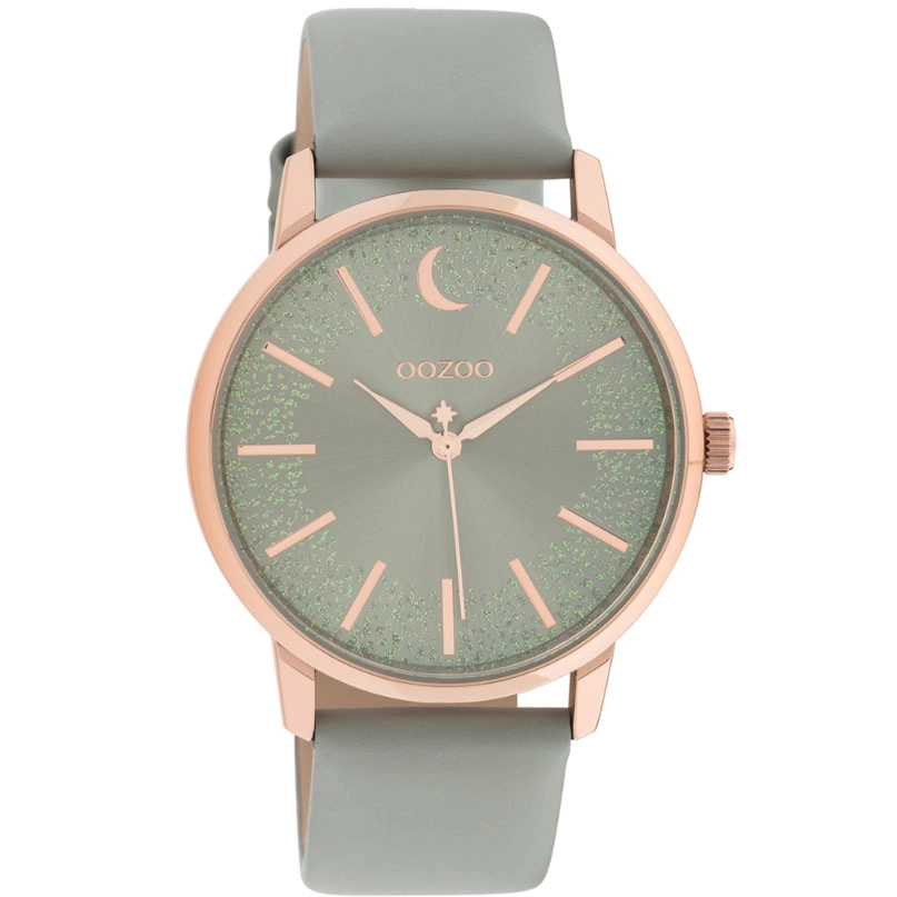 ΡΟΛΟΙ OOZOO C11040 OOZOO Timepieces Grey Leather Strap