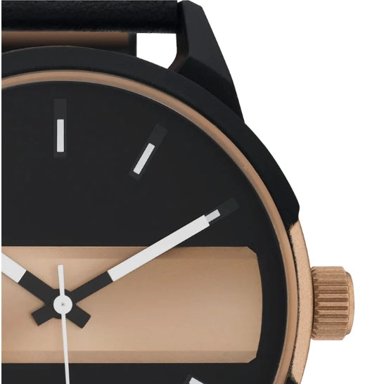 ΡΟΛΟΙ OOZOO  C11001 OOZOO Timepieces Black Leather Strap