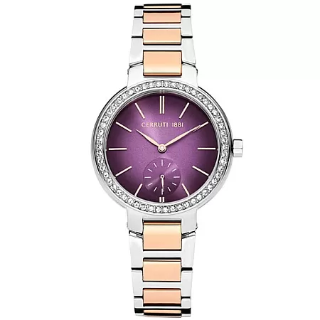 ΡΟΛΟΙ CERRUTI  CIWLG2225603 CERRUTI Faenza Crystals Two Tone Stainless Steel Bracelet