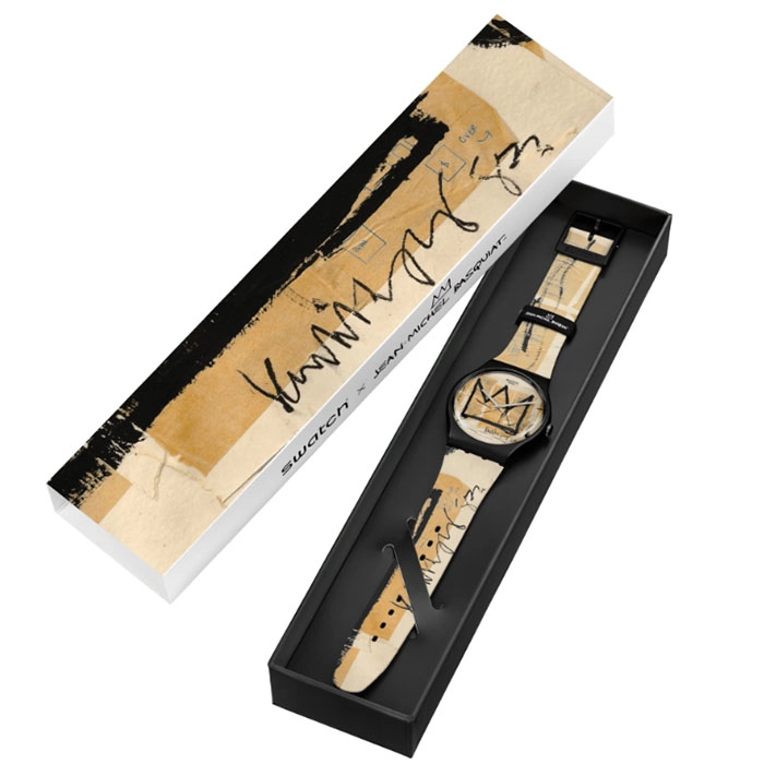 ΡΟΛΟΙ SWATCH SUOZ355 SWATCH Untitled By Jean-Michel Basquiat Multicolor Silicone Strap