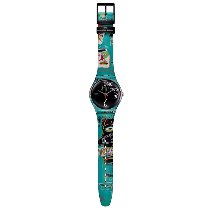 ΡΟΛΟΙ SWATCH SUOZ356 SWATCH Ishtar By Jean-Michel Basquiat Multicolor Silicone Strap