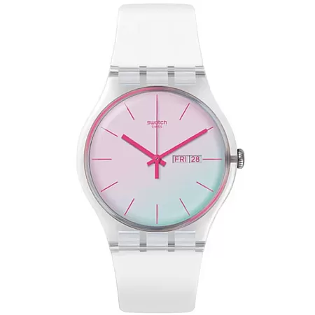 ΡΟΛΟΙ SWATCH  SO29K704 SWATCH Polawhite White  Silicone Strap
