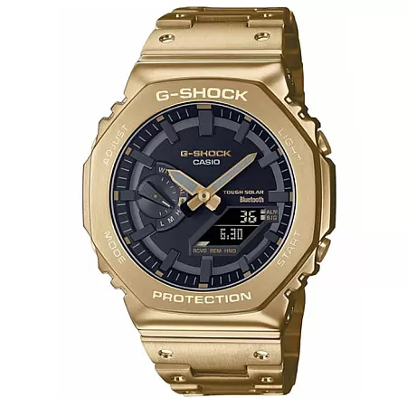 ΡΟΛΟΙ CASIO GM-B2100GD-9AER G-SHOCK Solar Chronograph Gold Stainless Steel Bracelet