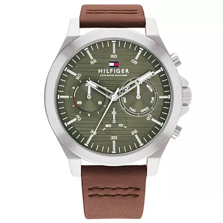 ΡΟΛΟΙ TOMMY HILFIGER 1710522 TOMMY HILFIGER Lance Brown Leather Strap