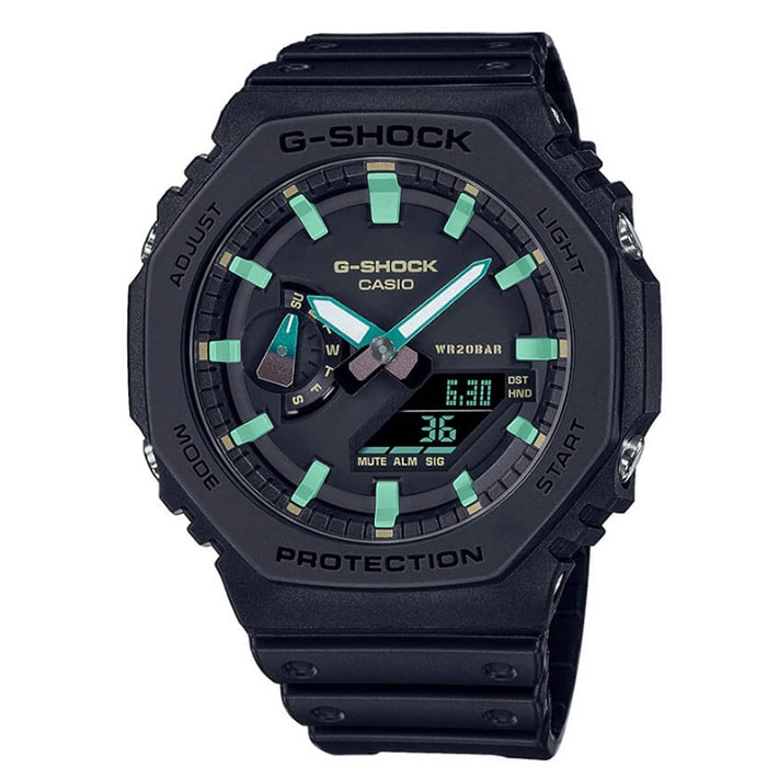 ΡΟΛΟΙ CASIO GA-2100RC-1AER CASIO G-SHOCK Chronograph Black Rubber Strap