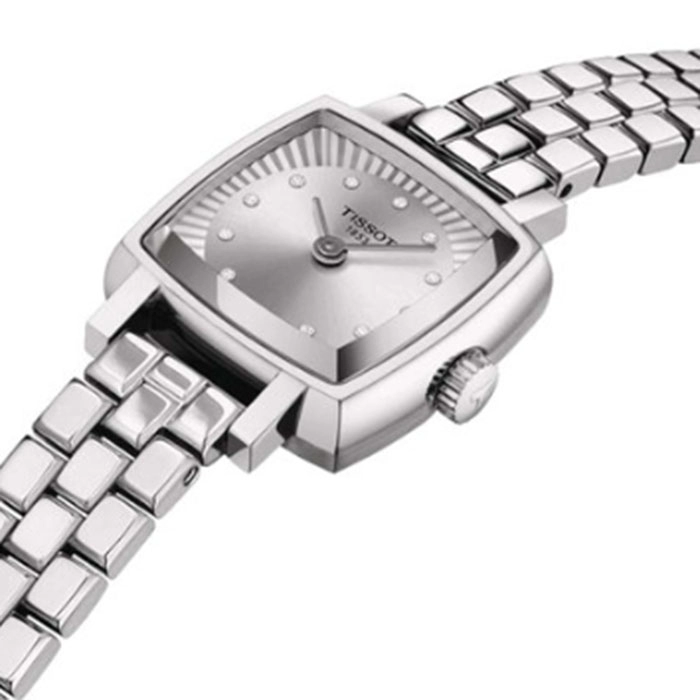 ΡΟΛΟΙ TISSOT  T0581091103601 TISSOT T-Lady Lovely Square Diamonds Silver Stainless Steel Bracelet