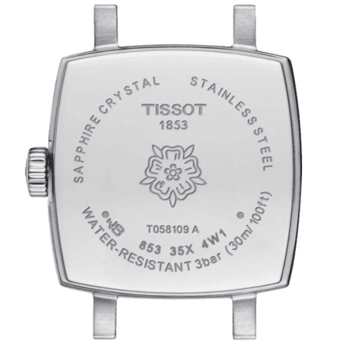 ΡΟΛΟΙ TISSOT  T0581091103601 TISSOT T-Lady Lovely Square Diamonds Silver Stainless Steel Bracelet