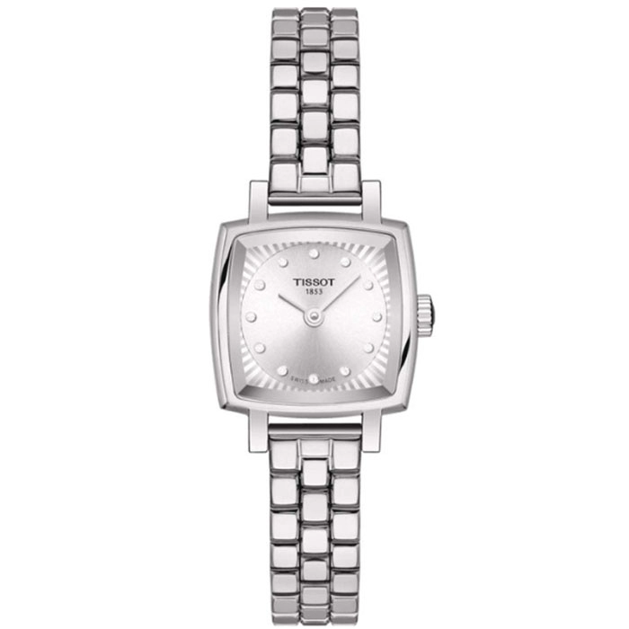 ΡΟΛΟΙ TISSOT  T0581091103601 TISSOT T-Lady Lovely Square Diamonds Silver Stainless Steel Bracelet