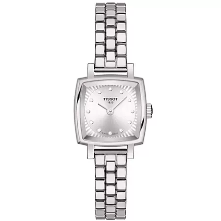 ΡΟΛΟΙ TISSOT  T0581091103601 TISSOT T-Lady Lovely Square Diamonds Silver Stainless Steel Bracelet