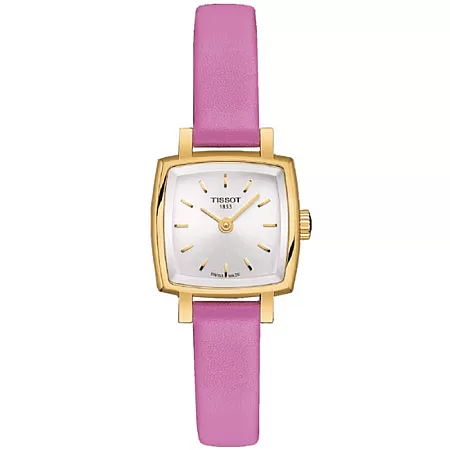ΡΟΛΟΙ TISSOT T0581093603103  TISSOT T-Lady Lovely Square Summer Kit Pink Leather Strap Gift Set