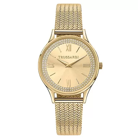 ΡΟΛΟΙ TRUSSARDI  R2453152506 TRUSSARDI T-Star Crystals Gold Metallic Bracelet