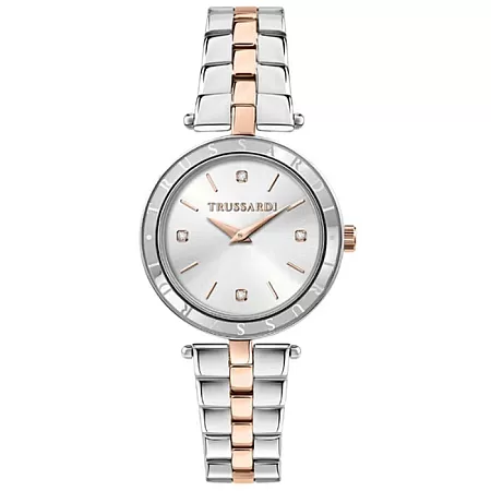 ΡΟΛΟΙ TRUSSARDI R2453145516 TRUSSARDI T-Shiny Crystals Two Tone Metallic Bracelet