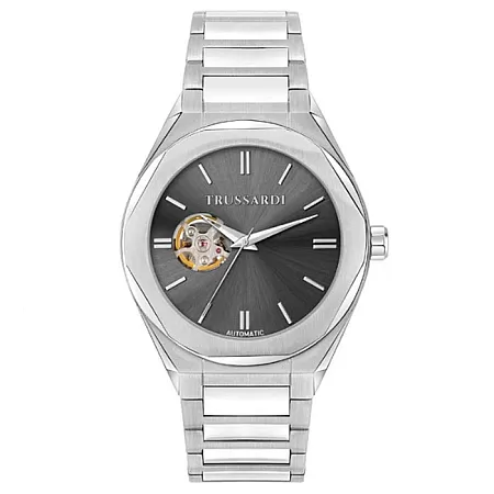 ΡΟΛΟΙ TRUSSARDI R2423156002 TRUSSARDI Brink Automatic Silver Metallic Bracelet
