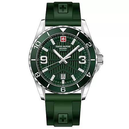 ΡΟΛΟΙ SWISS ALPINE MILITARY  SAM7073.1834 SWISS ALPINE MILITARY Sentinel Green Silicone Strap