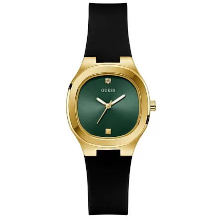 ΡΟΛΟΙ GUESS GW0658L1 GUESS Eve Crystals Black Rubber Strap