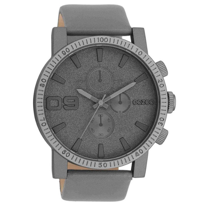 ΡΟΛΟΙ OOZOO  C11312 OOZOO Timepieces Grey Leather Strap