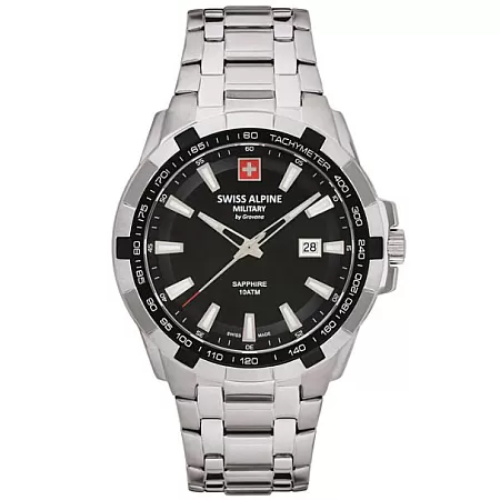 ΡΟΛΟΙ SWISS ALPINE MILITARY SAM7044.1237 SWISS ALPINE MILITARY Starfighter Original Silver Stainless Steel Bracelet