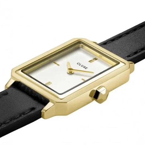 ΡΟΛΟΙ CLUSE CW11513 CLUSE Fluette Black Leather Strap