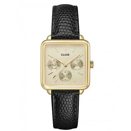 ΡΟΛΟΙ CLUSE CW13806 CLUSE La Tetragone Black Leather Strap