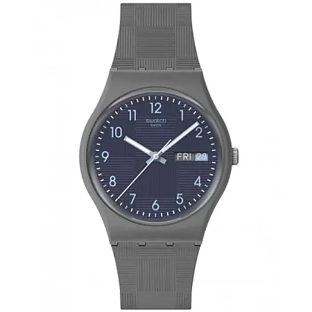 ΡΟΛΟΙ SWATCH  SO28M701 SWATCH Essentials Tile Dial Grey Silicone Strap