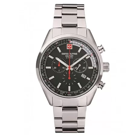 ΡΟΛΟΙ SWISS ALPINE MILITARY  SAM7086.9137 SWISS ALPINE MILITARY Pegasus Chronograph Silver Stainless Steel Bracelet