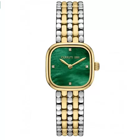 ΡΟΛΟΙ CERRUTI  CIWLG0086603 CERRUTI Casena Crystals Two Tone Stainless Steel Bracelet