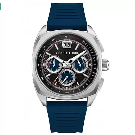 ΡΟΛΟΙ CERRUTI  CIWGO0085105 CERRUTI Cuneo Chronograph Blue Silicone Strap